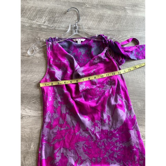 CAbi Top Size small Pink Purple Abstract Sleeveless Silk Blouse Career Dressy - Picture 11 of 15